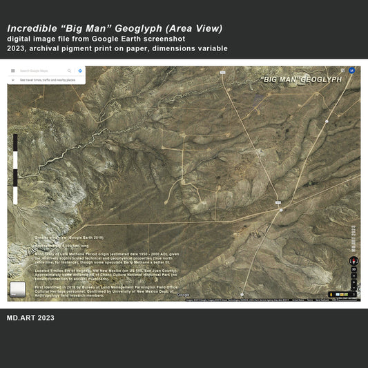 "Big Man" Geoglyph, 2019, photo print, 36 x 24 in. / 91.44 x 60.96 cm.