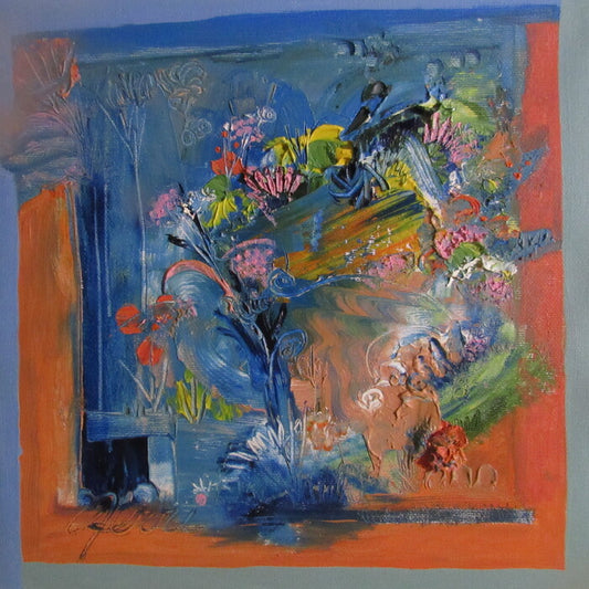BLUES, 2024, oil on canvas, 12 x 12 in. / 30.48 x 30.48 cm.
