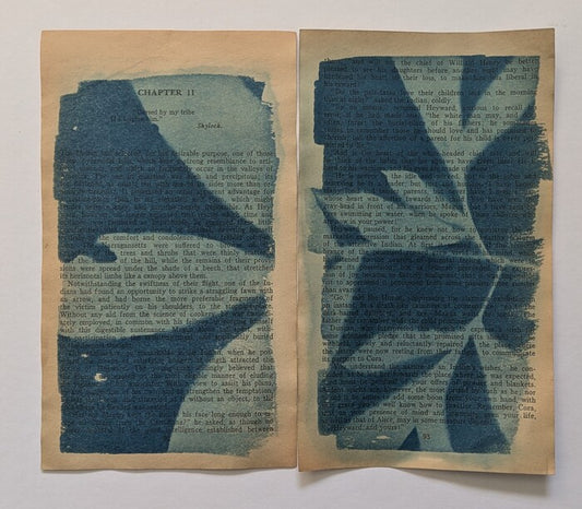 Last of the Mohicans 93, 2024, cyanotype on paper, 8 x 7 in. / 20.32 x 17.78 cm.