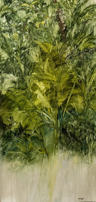 Paradise Walking #1, 2023, watercolor on yupo paper, 60 x 39 in. / 152.4 x 99.06 cm.