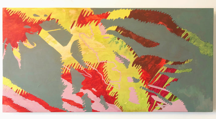 Then and Now, 2023, acrylic, 24 x 48 in. / 60.96 x 121.92 cm.