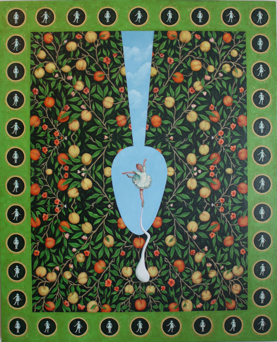 Peaches and Cream, 2024, oil on canvas, 28 x 34 in. / 71.12 x 86.36 cm.