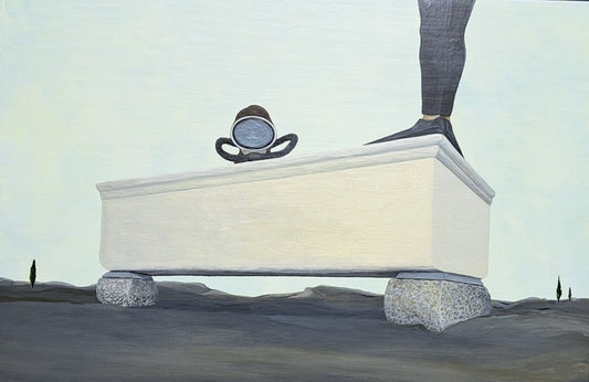 The Divers, 2016, acrylic on wood panel, 14 x 21 in. / 35.56 x 53.34 cm.