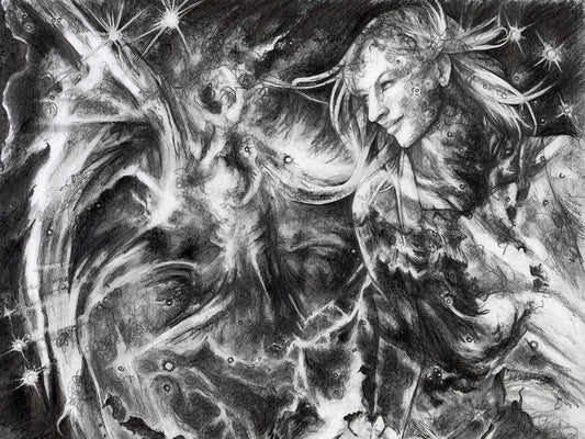 Cause of Our Joy - Keyhole Nebula, 2025, graphite pencil on paper, 16 x 20 in. / 40.64 x 50.8 cm.