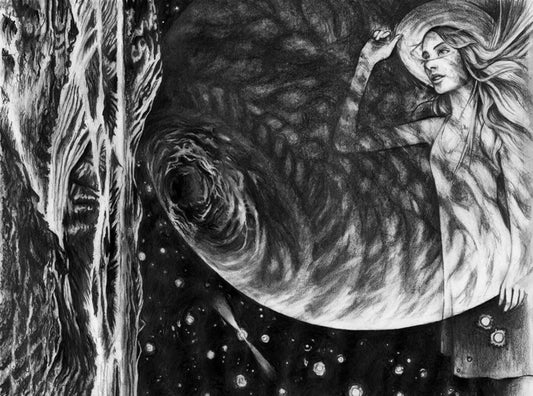 Eye of the Storm, 2025, graphite pencil on paper, 16 x 20 in. / 40.64 x 50.8 cm.