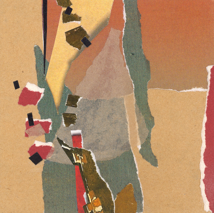 Crowded Villlage, 2024, collage, 5 x 5 in. / 12.7 x 12.7 cm.