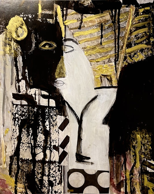 Who We Are, 2024, mixed media, 26 x 22 in. / 66.04 x 55.88 cm.
