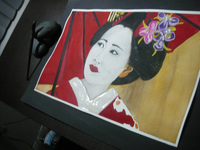 Geisha2, 2018, watercolor on watercolor paper, 11 x 17 in. / 27.94 x 43.18 cm.