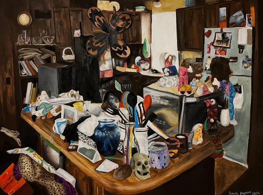 Hoarding Island, 2024, oil, 18 x 24 in. / 45.72 x 60.96 cm.