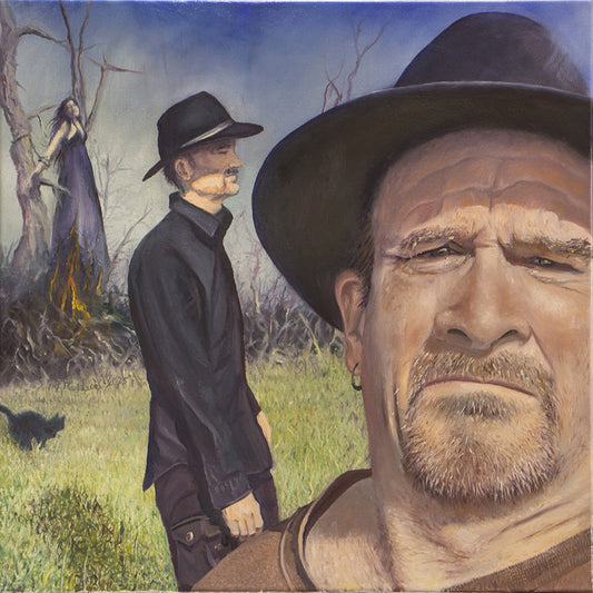 And, on Such a Beautiful Day, 2025, oil on canvas, 30 x 30 in. / 76.2 x 76.2 cm.
