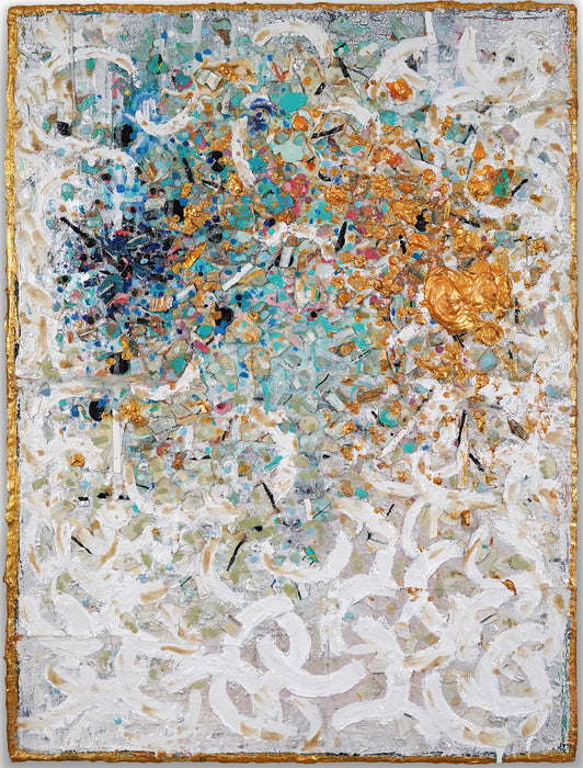 Shards, 2025, mixed media, 24 x 18 in. / 60.96 x 45.72 cm.