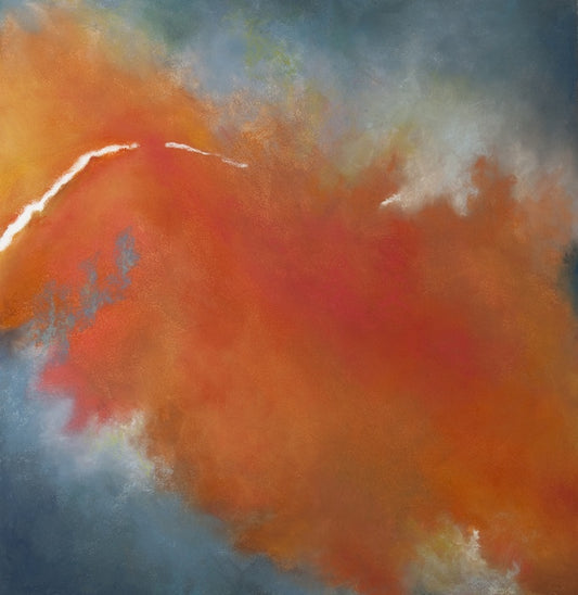 Gallium, 2024, soft pastel, 21 x 21 in. / 53.34 x 53.34 cm.