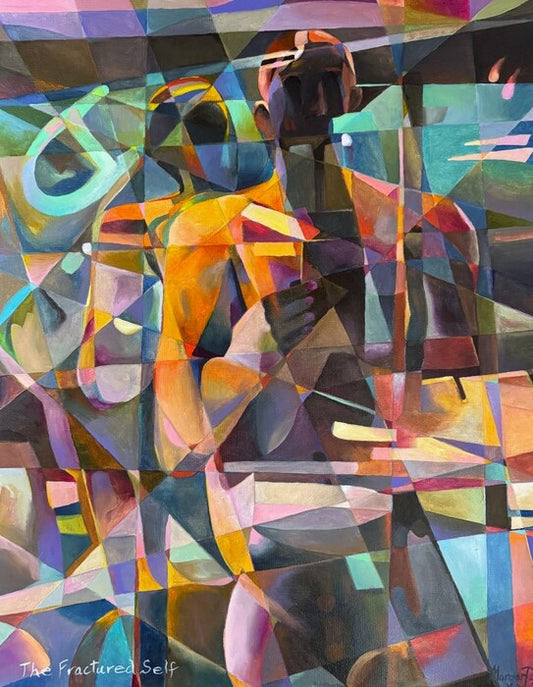 The Fractured Self, 2024, oil on canvas, 28 x 22 in. / 71.12 x 55.88 cm.