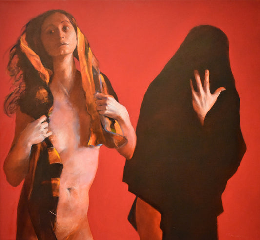 Sorrowing Statue of Flesh, 2024, oil on canvas, 35 x 38 in. / 88.9 x 96.52 cm.