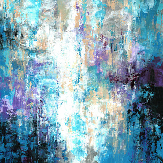 Liquid Crystal, 2025, heavy body acrylic on stretched canvas, 36 x 36 in. / 91.44 x 91.44 cm.