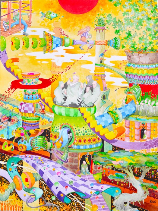 A Place Where Wisdom Spread, 2024, watercolor, 30 x 22 in. / 76.2 x 55.88 cm.
