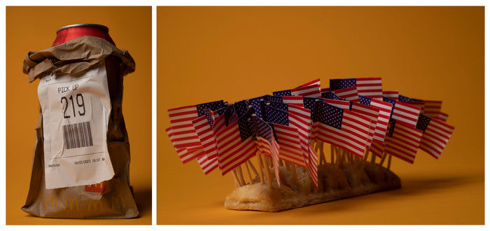 Apple Pie and a Bud, 2024, inkjet print, 20 x 30 in. / 50.8 x 76.2 cm.