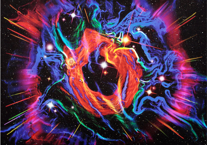 Stellar Nursery, 2008, mixed media, 61 x 87 cm. / 24 x 34.2 in.