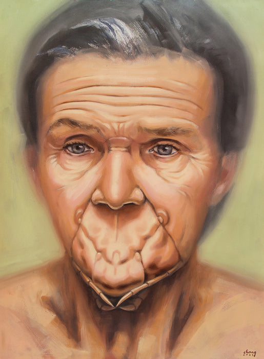 THE WIDOW MAKER, 2024, oil on paper, 30 x 22 in. / 76.2 x 55.88 cm.