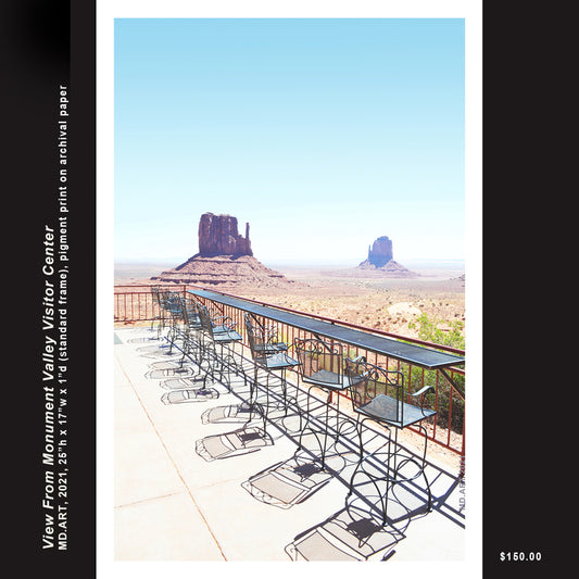 View From Monument Valley Visitor Center, 2021, pigment print on archival paper, 25 x 17 in. / 63.5 x 43.18 cm.