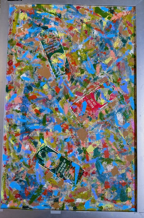 Do Not Disturb, 2024, mixed media, 36 x 24 in. / 91.44 x 60.96 cm.