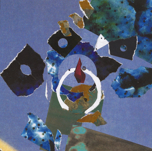 A Day in D, 2024, collage, 6 x 6 in. / 15.24 x 15.24 cm.