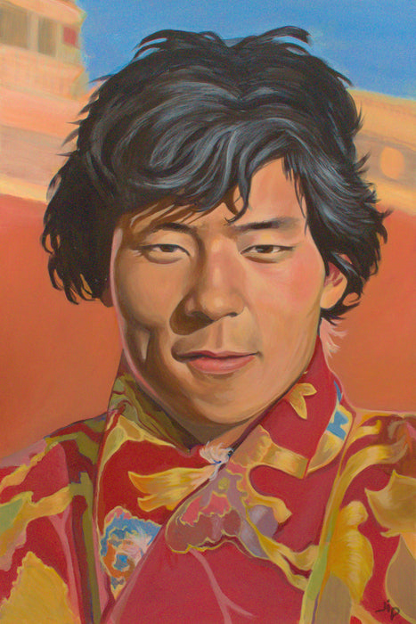 Lobsang, 2019, acrylic on canvas, 36 x 24 in. / 91.44 x 60.96 cm.