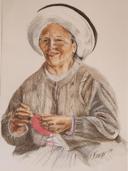 Fiber Passion, 2004, oil pastel and colored pencil, 30 x 22 in. / 76.2 x 55.88 cm.