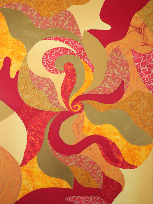 Unraveling, 2024, fabric, 40 x 30 in. / 101.6 x 76.2 cm.