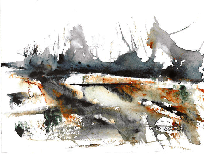 Abstract 1, 2022, watercolor, 11 x 14 in. / 27.94 x 35.56 cm.