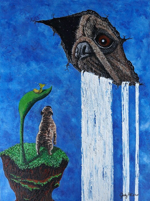 Sixth Sense, 2025, acrylic on canvas, 16 x 12 in. / 40.64 x 30.48 cm.