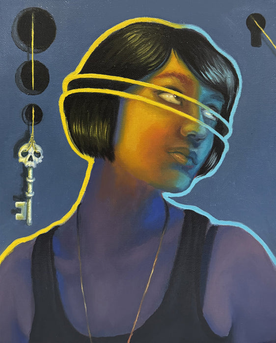 Emotional Turmoil, 2025, oil on canvas board, 10 x 8 in. / 25.4 x 20.32 cm.