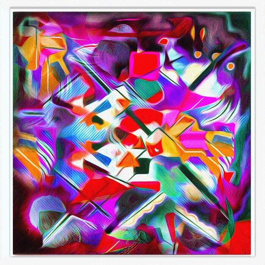 KINETIC ABSTRACTION #5, 2024, mixed media on paper, 36 x 38 in. / 91.44 x 96.52 cm.