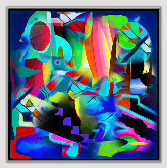 KINETIC ABSTRACTION #8, 2024, mixed media on paper, 36 x 35 in. / 91.44 x 88.9 cm.