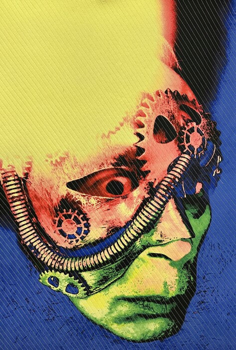 Cyber, 2025, art quilt, 36 x 27 in. / 91.44 x 68.58 cm.