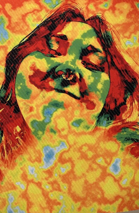 Joy, 2025, art quilt, 36 x 27 in. / 91.44 x 68.58 cm.