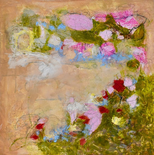 Growing, 2025, mixed media, 12 x 12 in. / 30.48 x 30.48 cm.