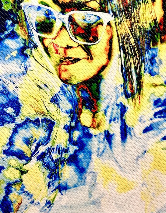 Iah, 2025, art quilt, 36 x 27 in. / 91.44 x 68.58 cm.