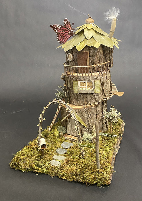 Fairy House, 2025, material from nature, 14 x 9.5 x 13 in. / 35.56 x 24.13 x 33.02 cm.