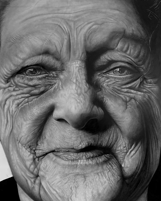 Wisdom, 2024, graphite, 16 x 20 in. / 40.64 x 50.8 cm.