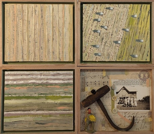 The Haymaker: Stewards of thy Bounty, 2024, oil on board, 18 x 16 in. / 45.72 x 40.64 cm.