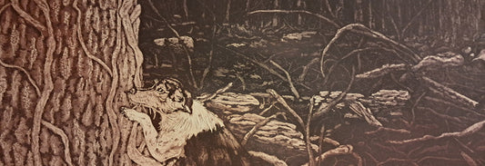 My Only Comfort, 2024, intaglio, 24 x 9 in. / 60.96 x 22.86 cm.