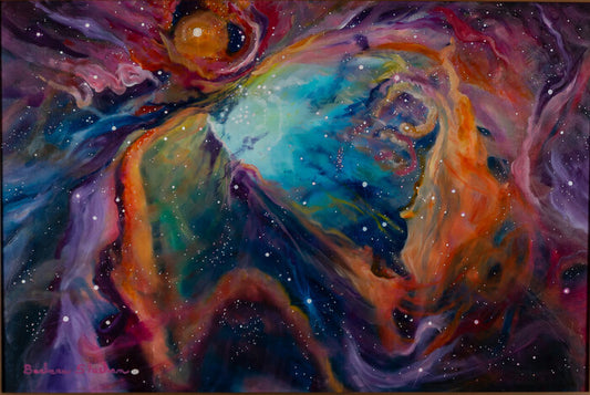 Chaos In The Orion Nebula, 2016, oil on canvas, 2 x 3 ft. / 24 x 36 in.