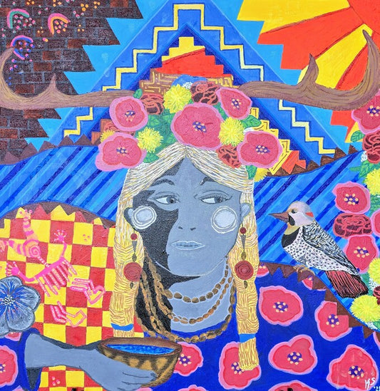 Reflections of Heritage, 2025, acrylic on canvas, 24 x 24 in. / 60.96 x 60.96 cm.