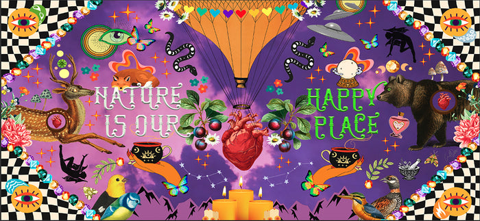Nature Is Our Happy Place, 2024, digital collage, 20 x 30 in. / 50.8 x 76.2 cm.