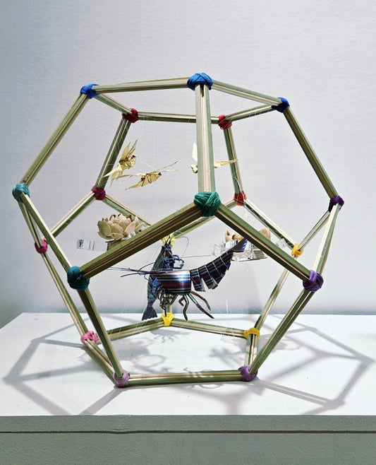 Memory Captor, 2025, mixed media, 12 x 12 in. / 30.48 x 30.48 cm.