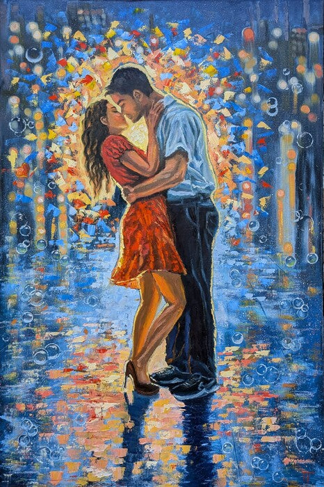 Midnight Rendezvous, 2025, oil painting, 36 x 24 in. / 91.44 x 60.96 cm.