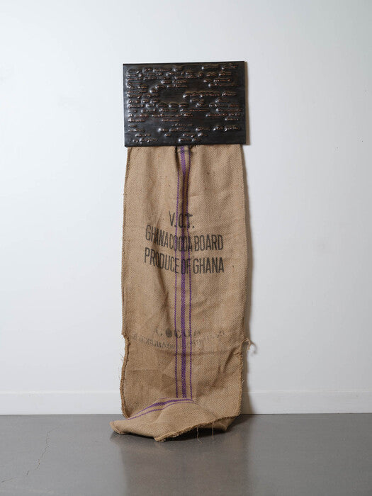 All That I Said, 2025, copper and jute, 97.5 x 23.5 in. / 247.65 x 59.69 cm.
