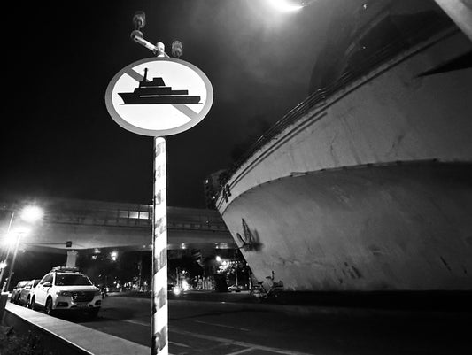 Cruise Ships Are Prohibited, 2025, digital arts, 14 x 18 in. / 35.56 x 45.72 cm.