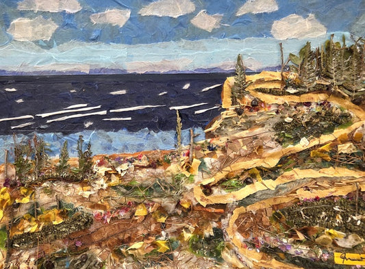 The View From Del Mar, 2025, paper and fiber, 18 x 25 in. / 45.72 x 63.5 cm.